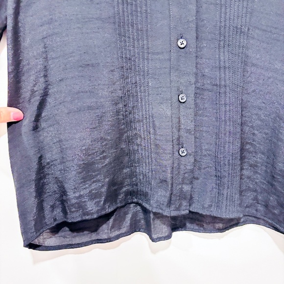 BANANA REPUBLIC Black semi-sheer blouse - Picture 7 of 8